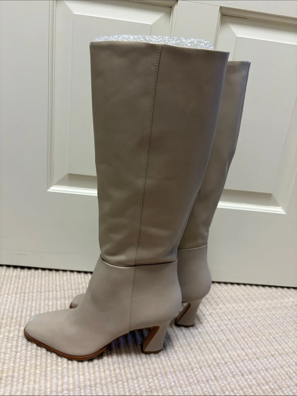 Bernardo Taupe Over-the-Knee Leather Boots